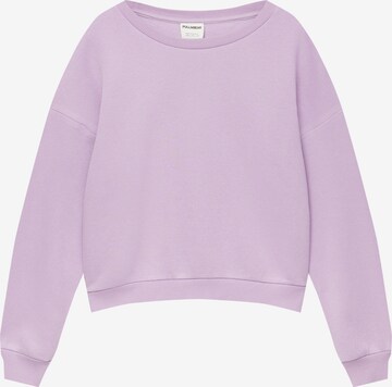 Pull&Bear Sweatshirt in Purple: front