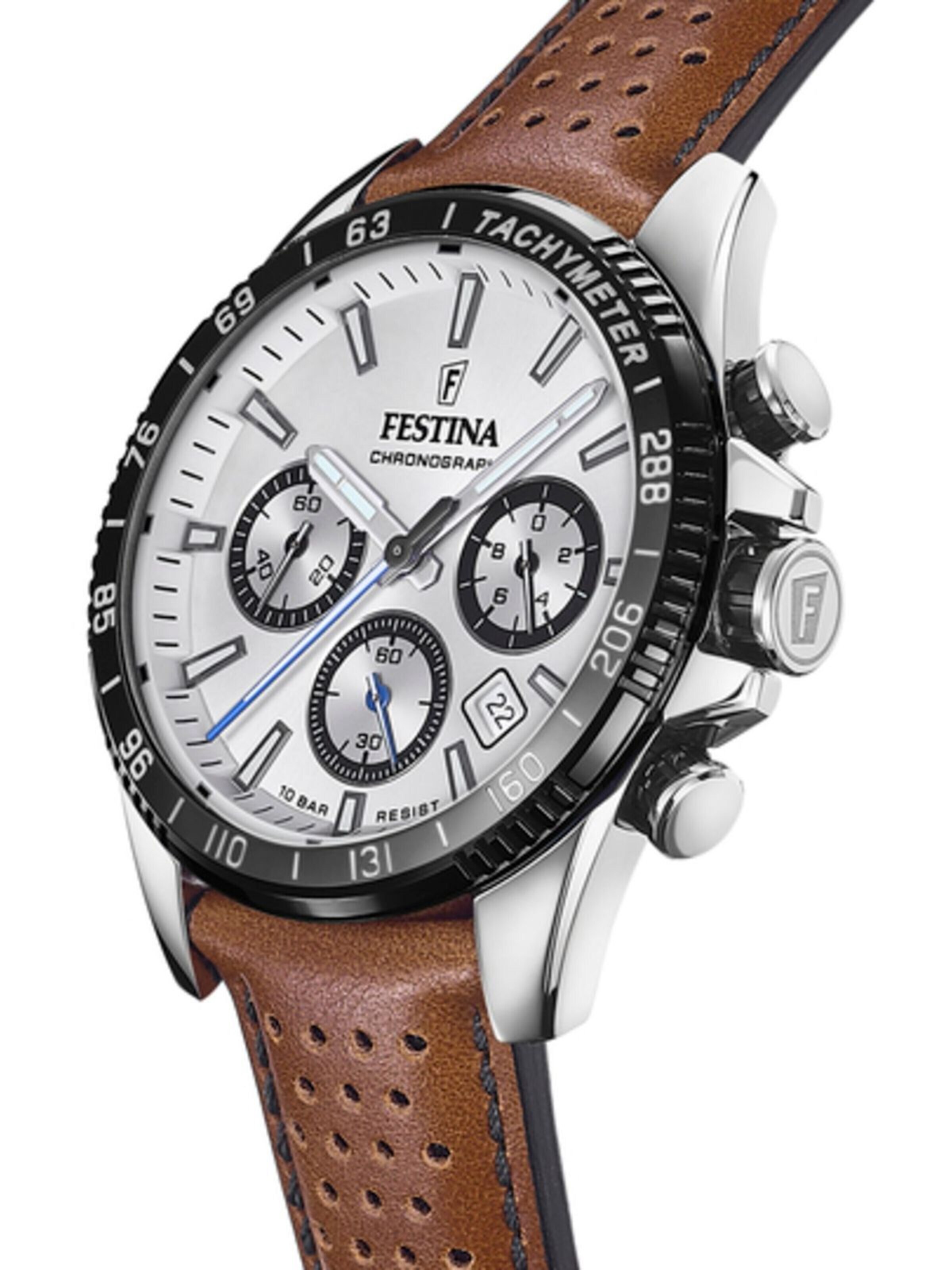 FESTINA Zegarek analogowy 'Chronograph TIMELESS CHRONOGRAPH' w kolorze srebrny
