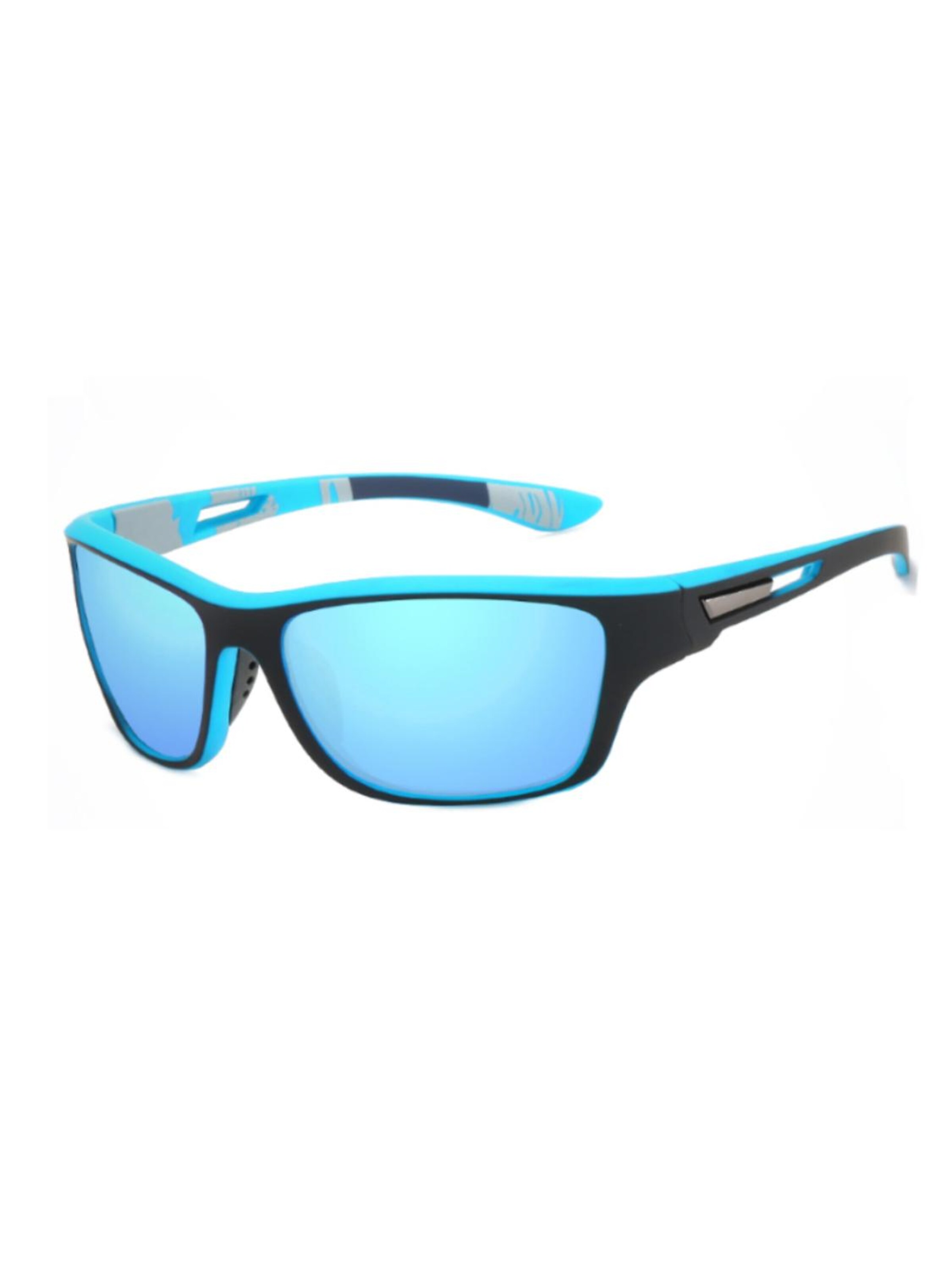 VEYREY Sunglasses 'VeyRey Männer Sonnenbrille Gustav Sport Schwarz Gläser Schwarz' in Blue: front