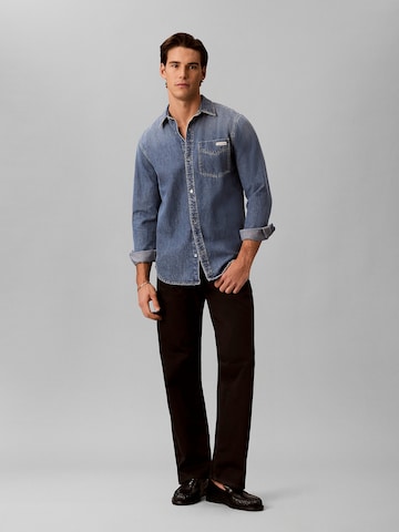 Calvin Klein Jeans Regular Fit Hemd in Blau