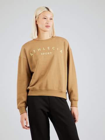 Athlecia Sportief sweatshirt 'Asport' in Bruin: voorkant