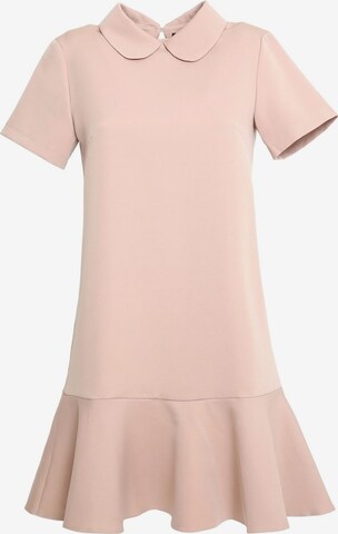 Awesome Apparel Dress in Beige: front