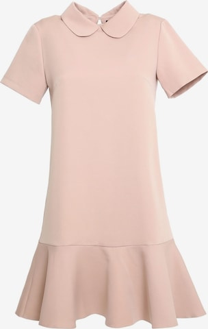 Awesome Apparel Kleid in Beige: predná strana