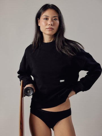 OWN Off With Nature Sweatshirt 'Felpa Girocollo Loose Fit' in Zwart
