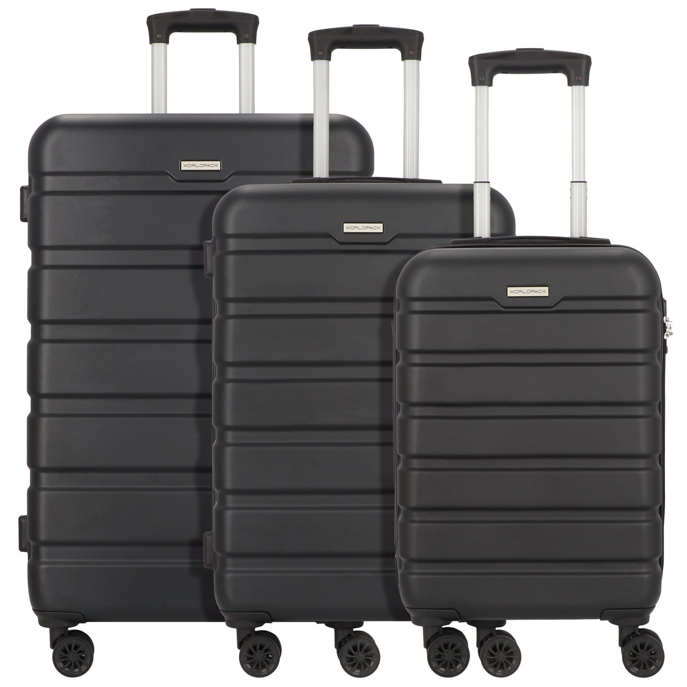 Worldpack Suitcase set in Black: front