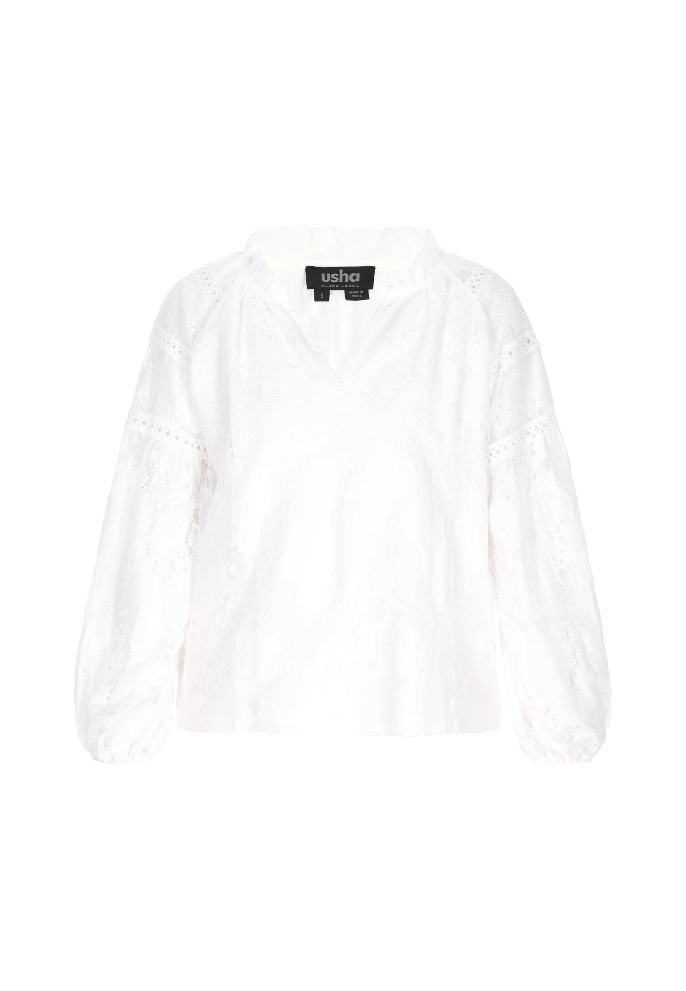 Chemisier usha BLACK LABEL en blanc : devant