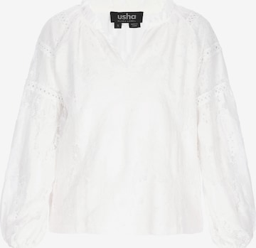 Chemisier usha BLACK LABEL en blanc : devant