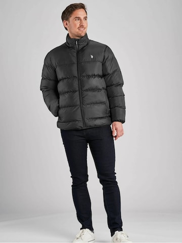 U.S. POLO ASSN. Tussenjas 'Henrik' in Zwart