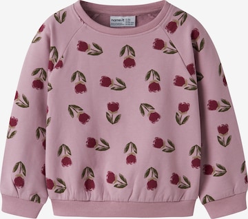 NAME IT Sweatshirt 'NMFOkla' i lila: framsida
