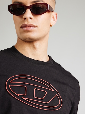 DIESEL T-shirt 'T-ADJUST-BIGOVAL' i svart