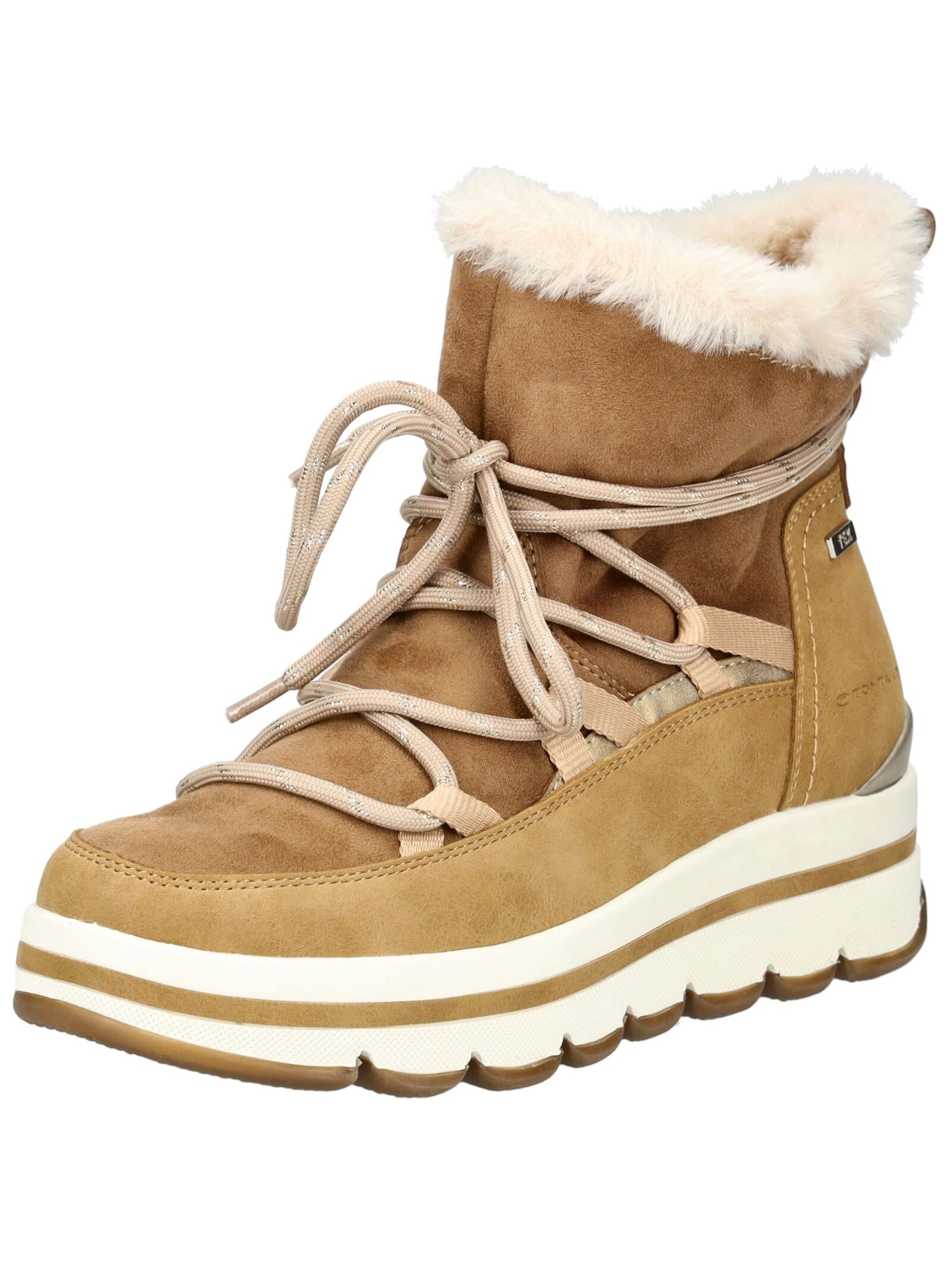 Bottines à lacets TOM TAILOR en marron : devant