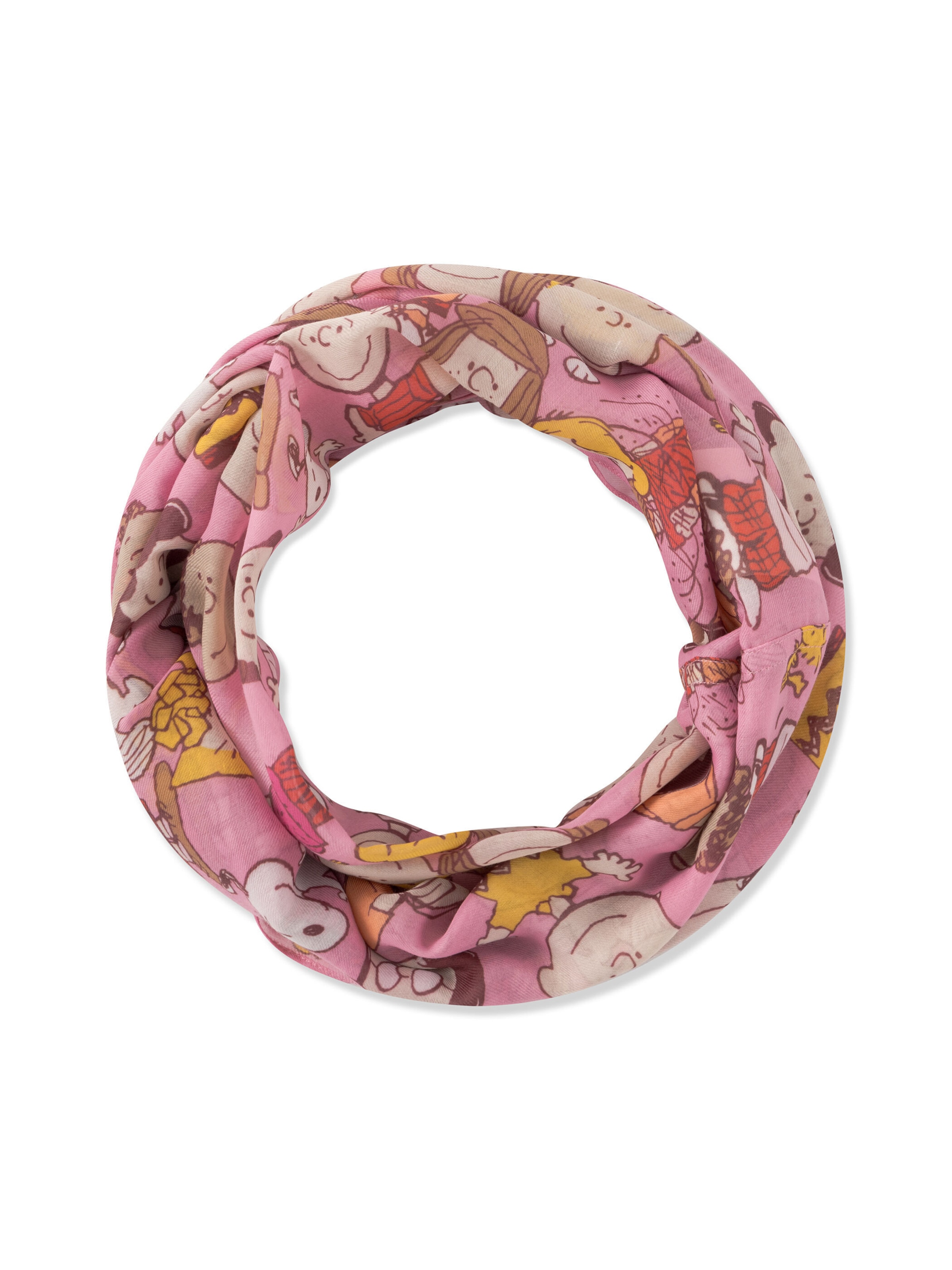 CODELLO Schal mit Peanuts-Muster in Pink: Vorderseite
