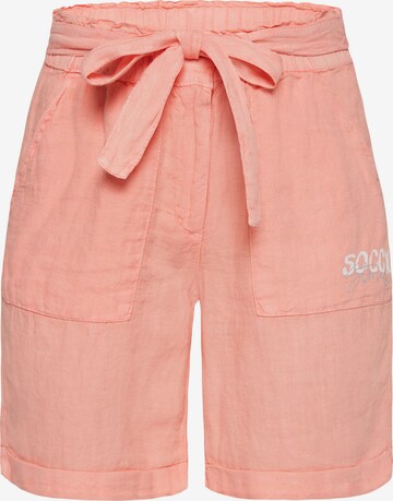 Soccx Loose fit Pants in Orange: front