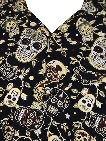 King Kameha Shirt 'Skull' in Brown