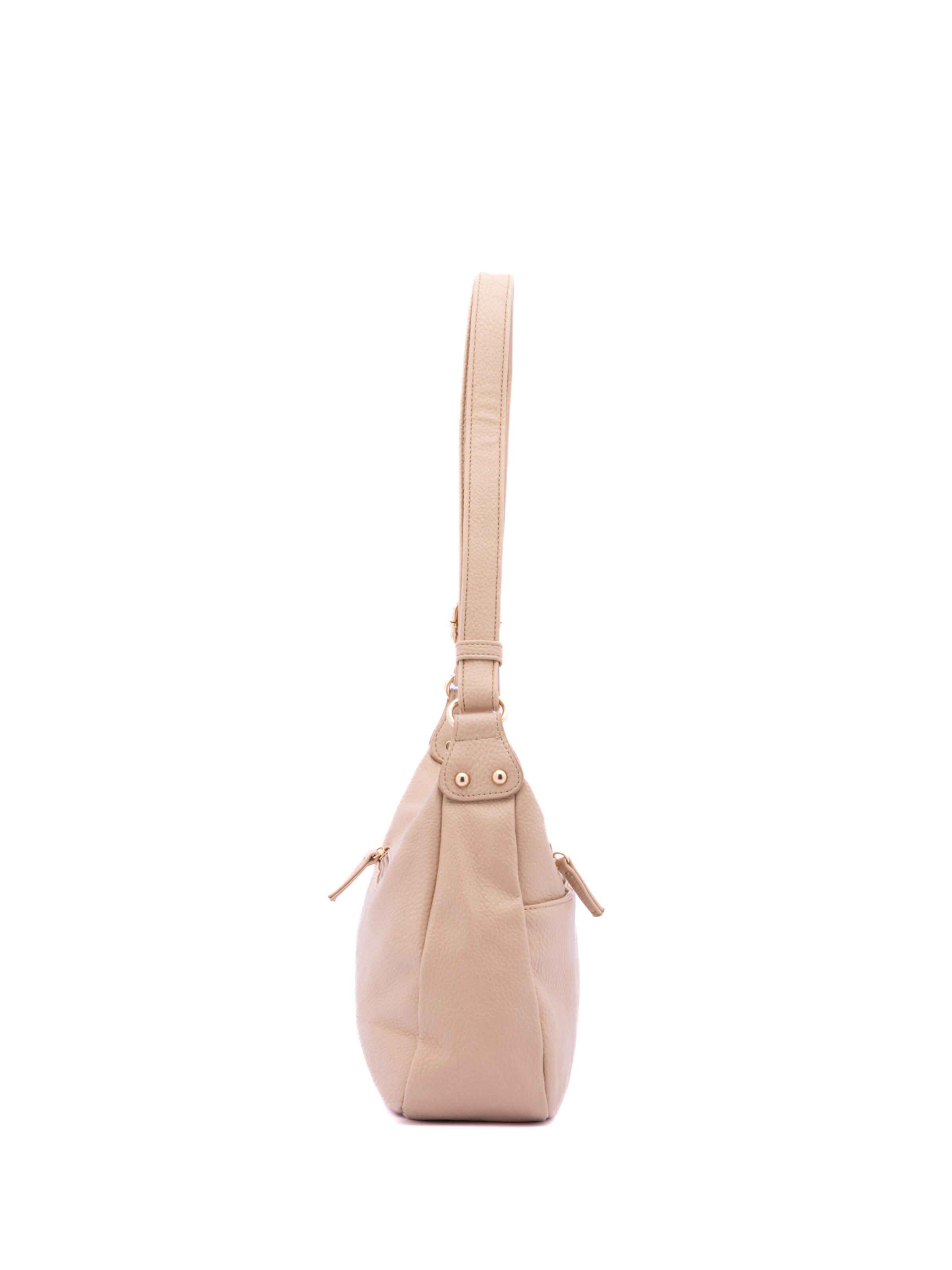 Borsa a spalla 'Borsa a Tracolla Donna Ecopelle con Zip e Tasche Multiple - B Cavalli' di B. Cavalli in beige