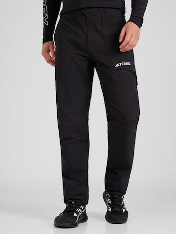 ADIDAS TERREX Regular Outdoorbroek 'Xperior' in Zwart: voorkant