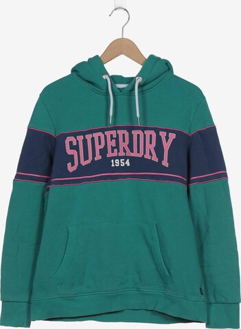 Superdry Sweatshirt & Zip-Up Hoodie in XXXL in Green: front