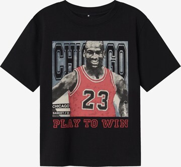 NAME IT Shirt 'NBA' in Zwart: voorkant