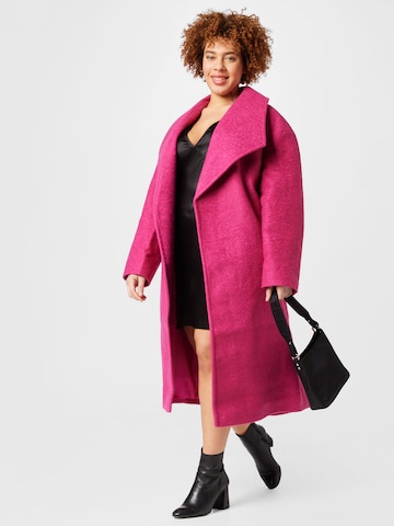 Dorothy Perkins Curve Демисезонное пальто в Ярко-розовый
