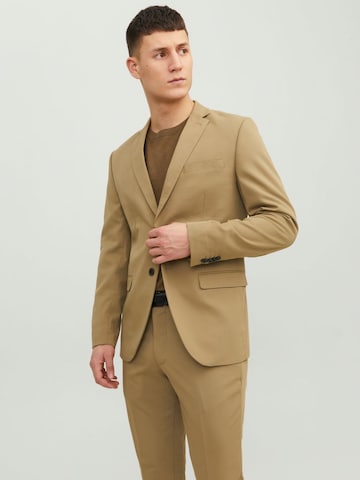 Coupe slim Veste de costume 'FRANCO' JACK & JONES en beige : devant