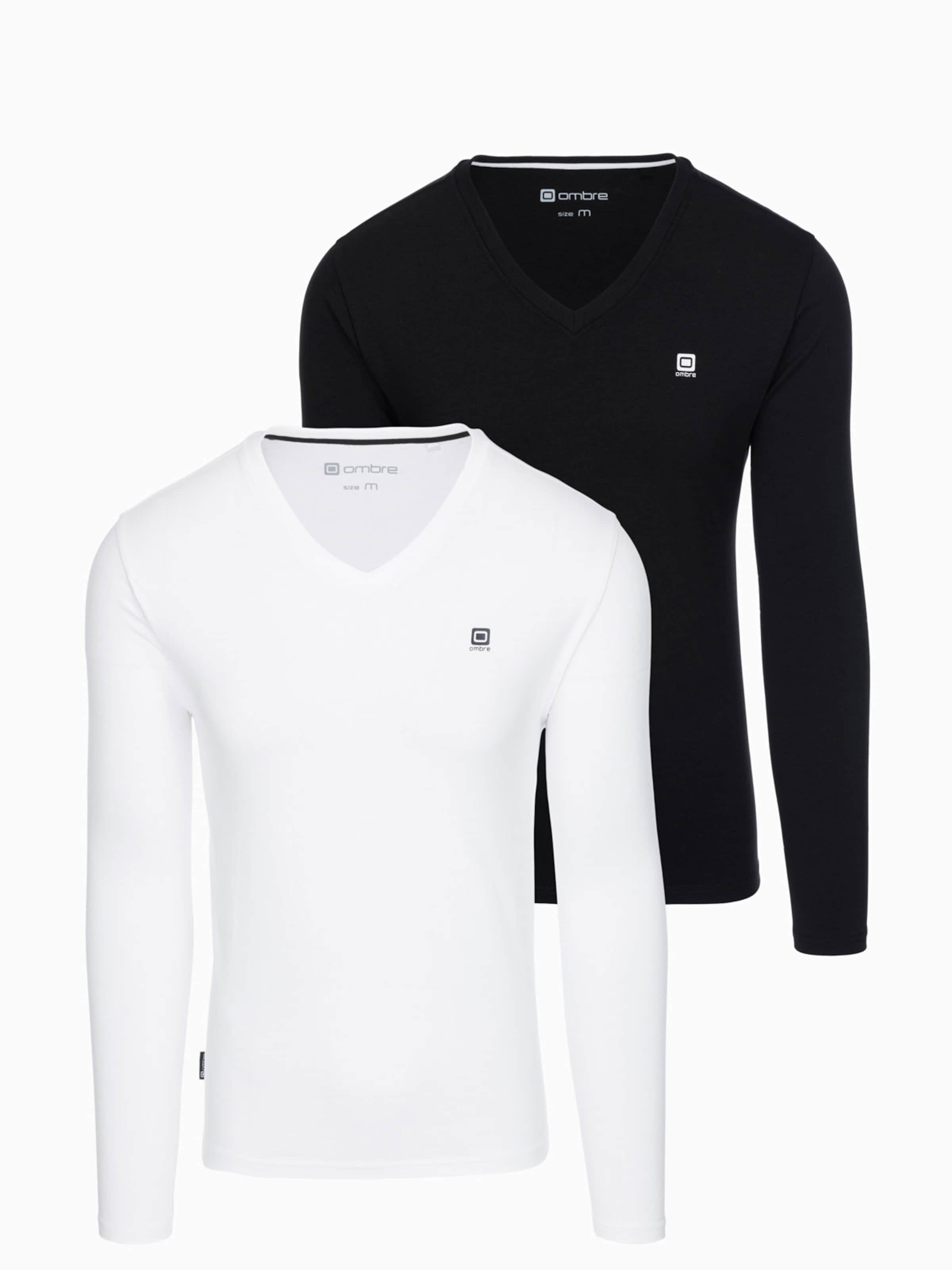 Ombre Shirt in Zwart: voorkant