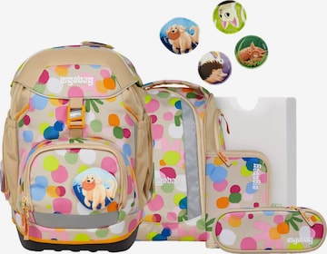 ergobag Backpack 'Schulranzen-Set pack Set' in Beige: front