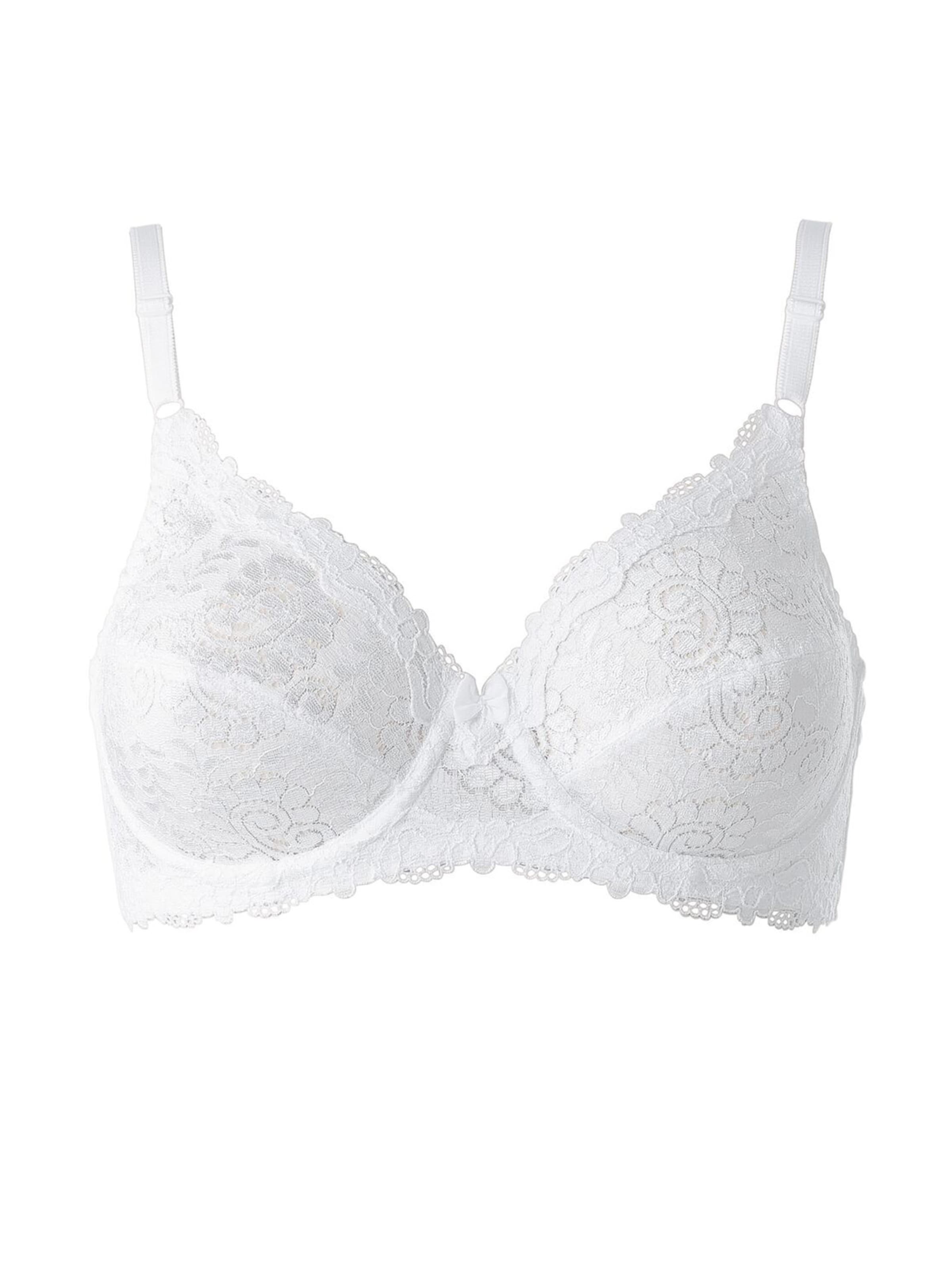 TRIUMPH Classic Bra in White: front
