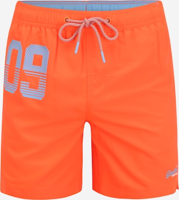 Superdry Regular Board Shorts in Orange: front