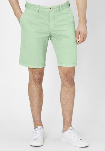 REDPOINT Regular Chino Pants in Green: front