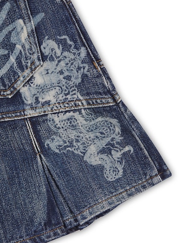 Gonna 'Flaming Dragon' di Ed Hardy in blu