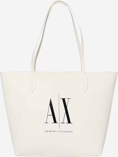 ARMANI EXCHANGE Nakupovalna torba | črna / bela barva, Prikaz izdelka