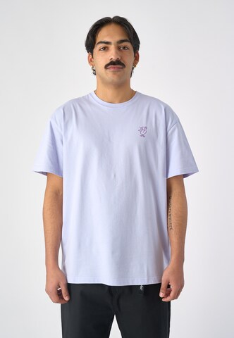 Cleptomanicx T-Shirt 'Sketch Gull' in Lila: predná strana