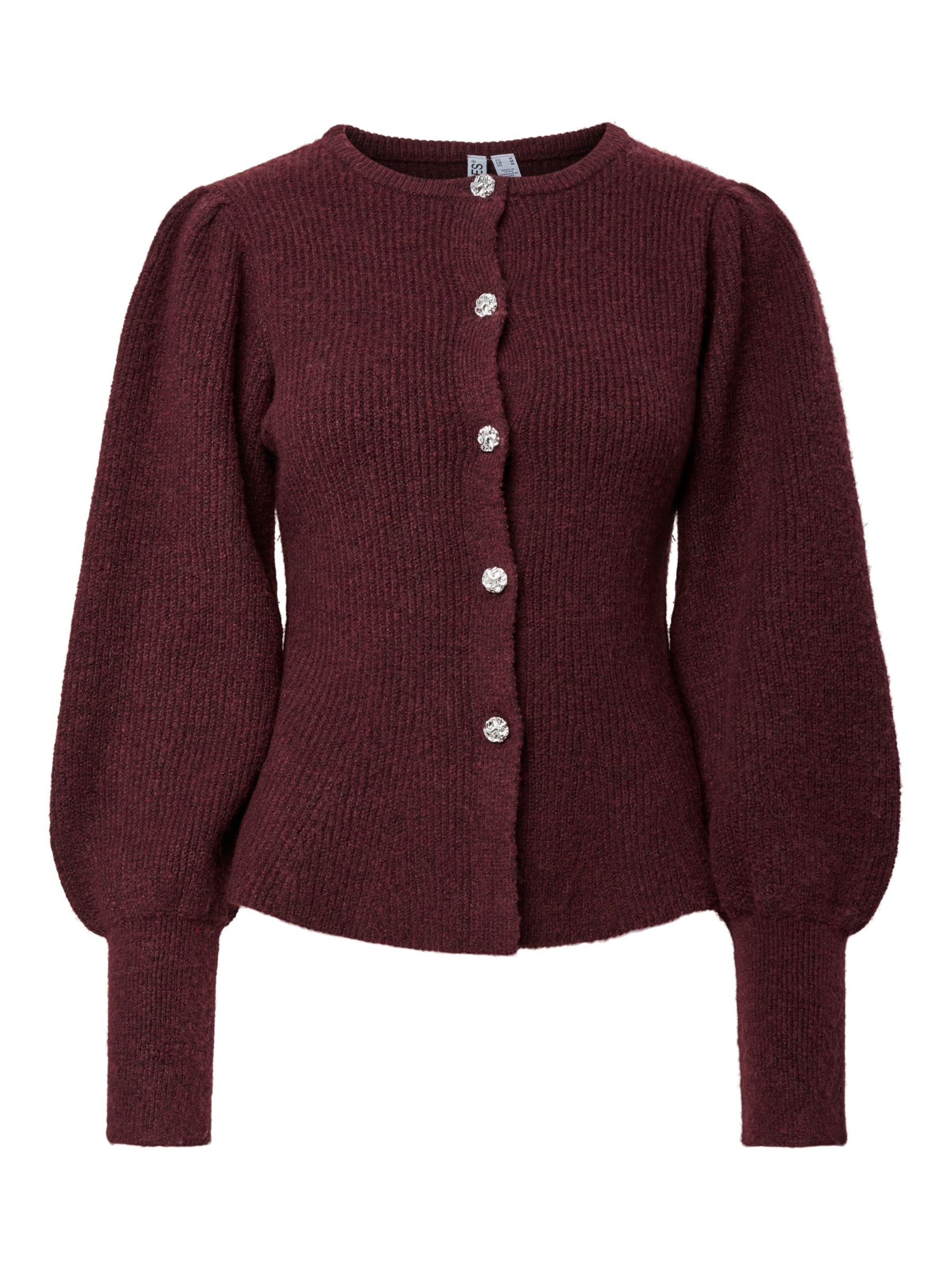 PIECES Cardigan 'PCAnnie' i bordeaux, Produktvisning