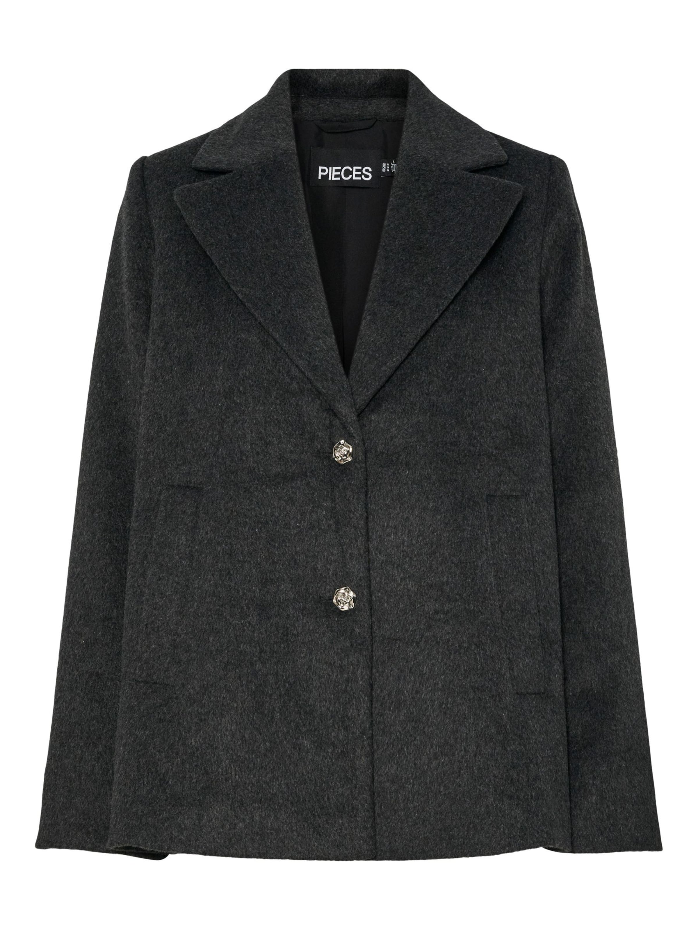 PIECES Between-seasons coat 'PCJasmin' in Black: front