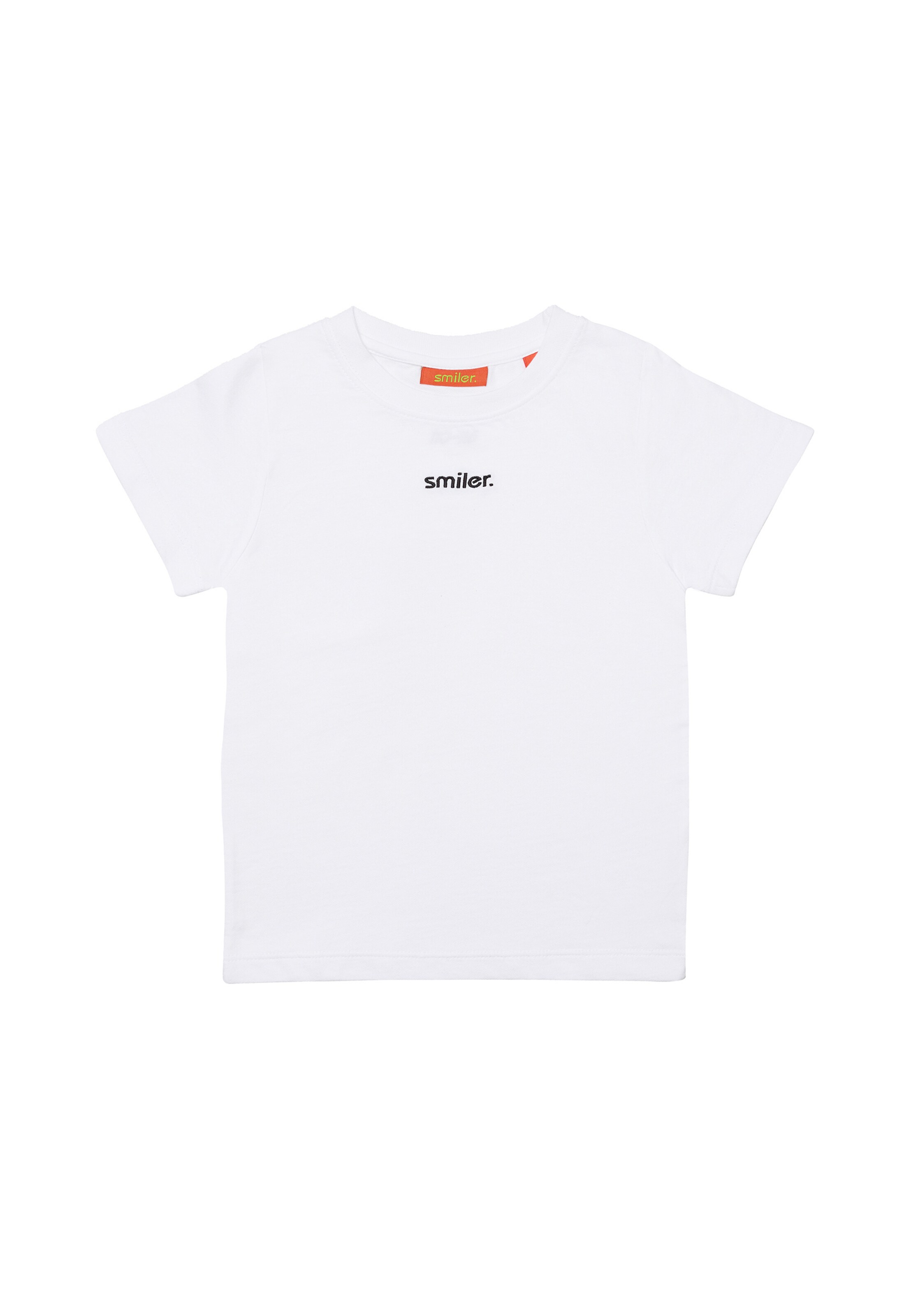 T-Shirt 'mini-laugh.' smiler. en blanc : devant