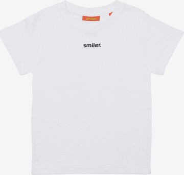 T-Shirt 'mini-laugh.' smiler. en blanc : devant