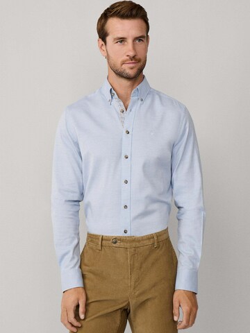 Hackett London Slim fit Overhemd in Blauw: voorkant