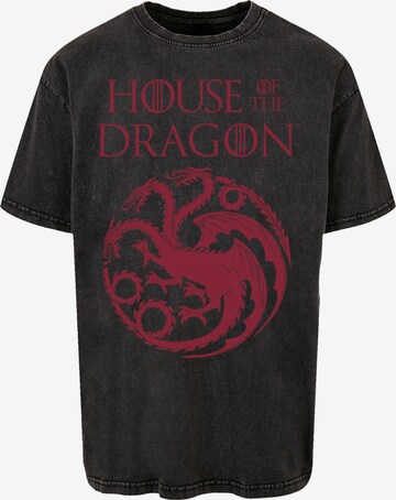 F4NT4STIC Shirt 'House Of The Dragon Targaryen Crest Logo' in Black: front