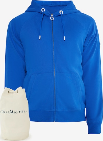 DreiMaster Maritim Zip-Up Hoodie in Blue: front