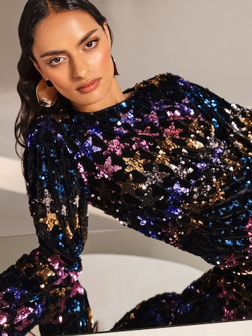 Robe love & roses en noir