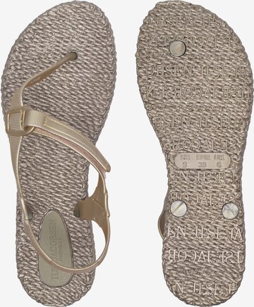 ILSE JACOBSEN T-Bar Sandals 'CHEERFUL14' in Gold
