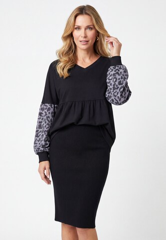 usha BLACK LABEL - Sudadera en negro: frente