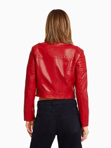 Veste mi-saison Bershka en rouge