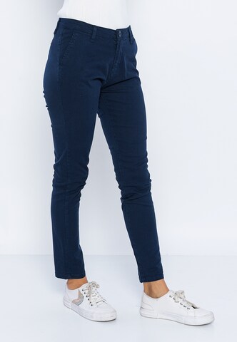 Coupe slim Pantalon chino 'Serafina' Giorgio di Mare en bleu