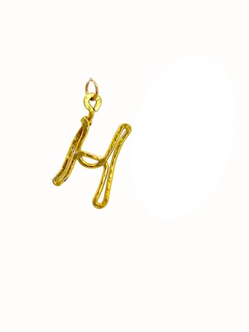 d'ecolife Essentials Pendant 'Letter H' in Gold: front