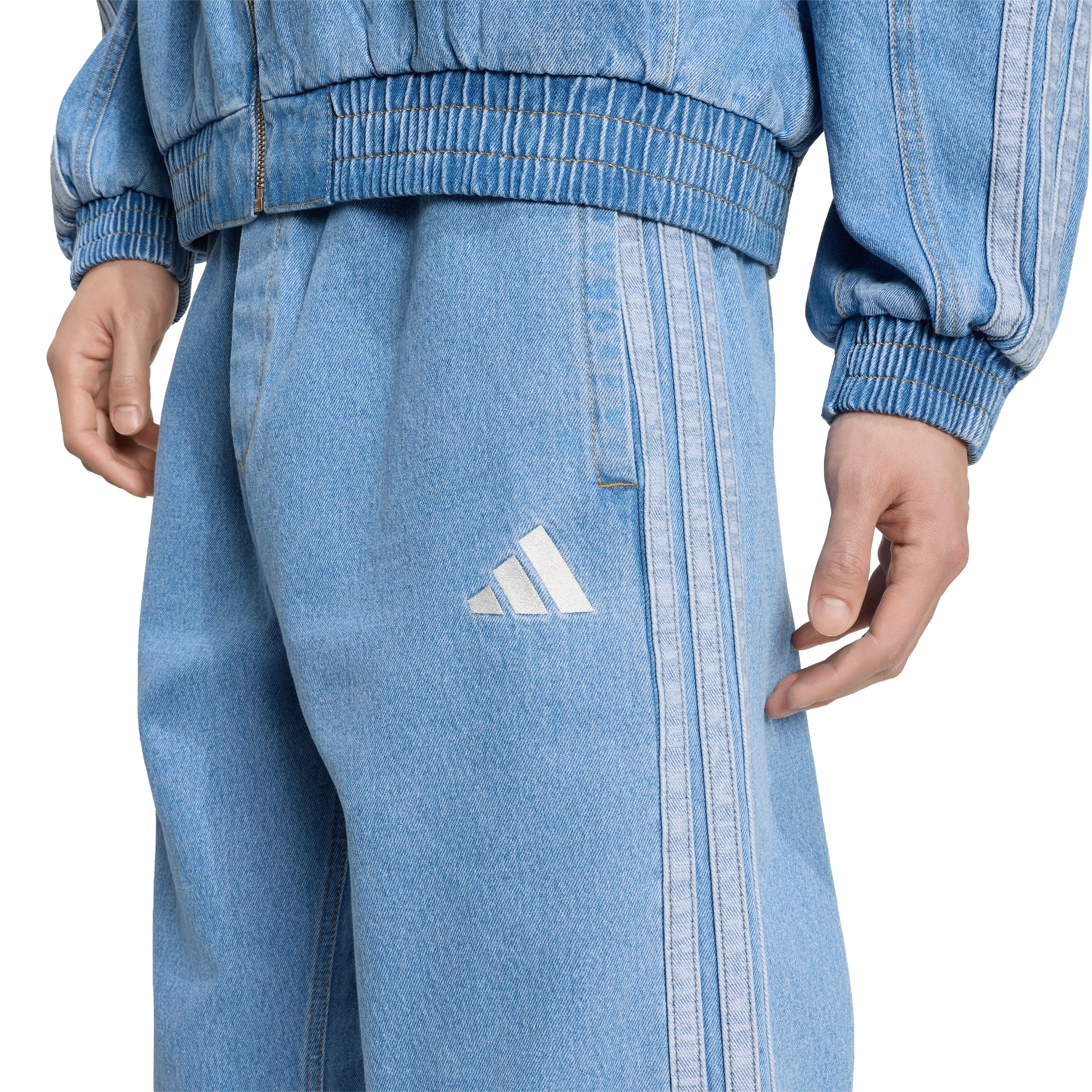 ADIDAS SPORTSWEAR - Loosefit Calças de ganga 'STA' em azul