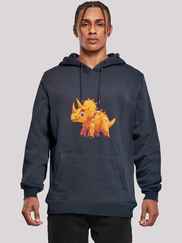 Sweat-shirt 'Süßer Triceratops Dinosaurier' F4NT4STIC en bleu : devant