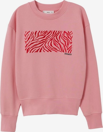 MANGO Sweatshirt in Pink: front