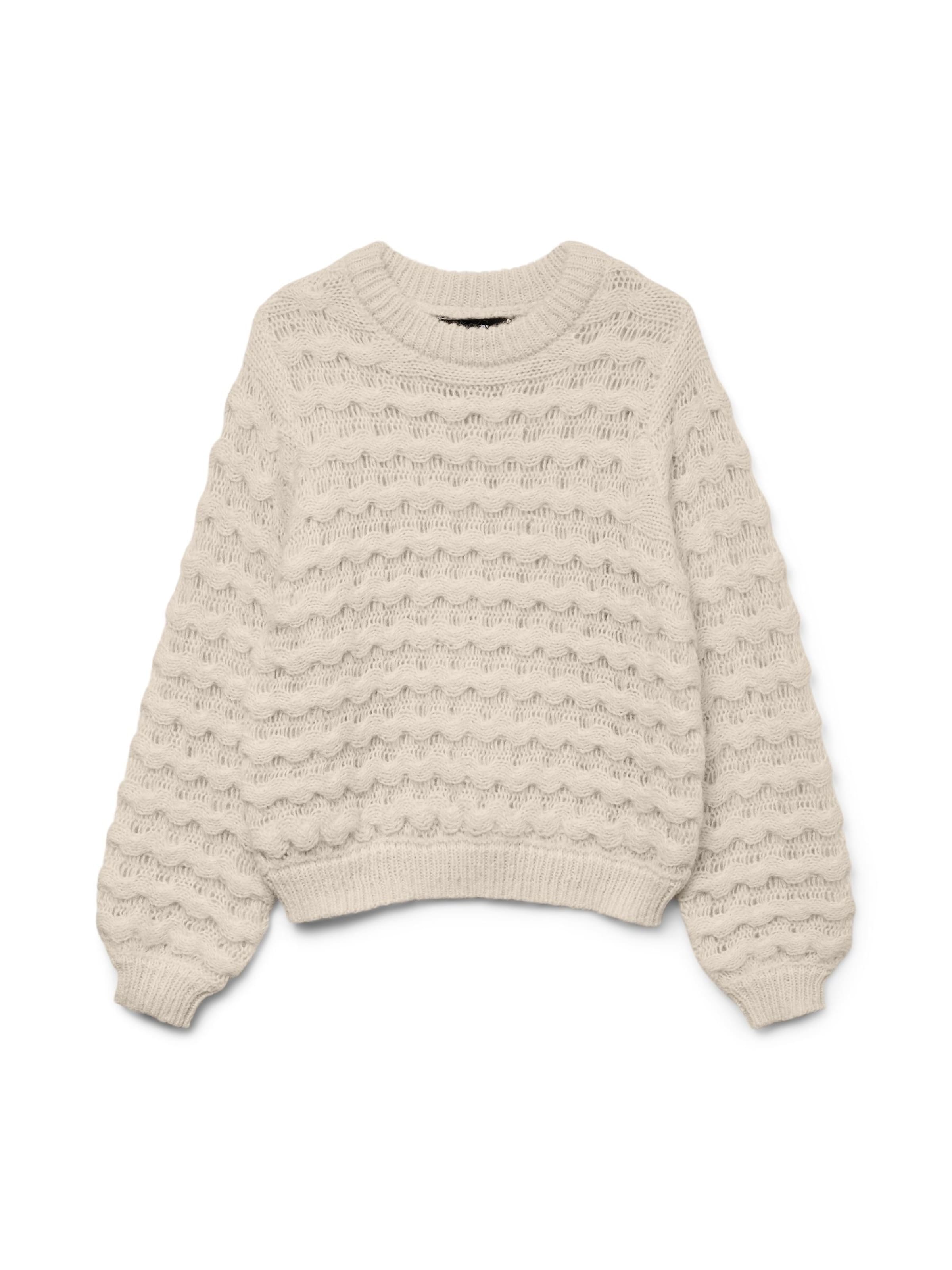 VERO MODA Trui 'VMLauryn' in Beige: voorkant