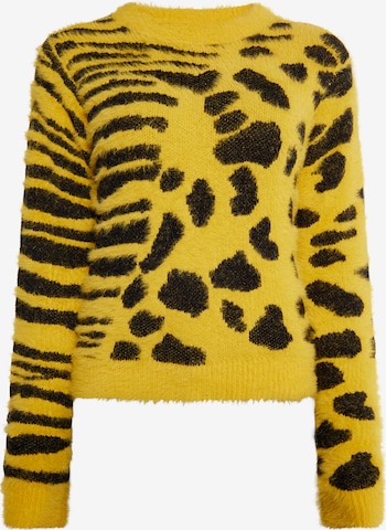 Pulover de la myMo ROCKS pe galben: față